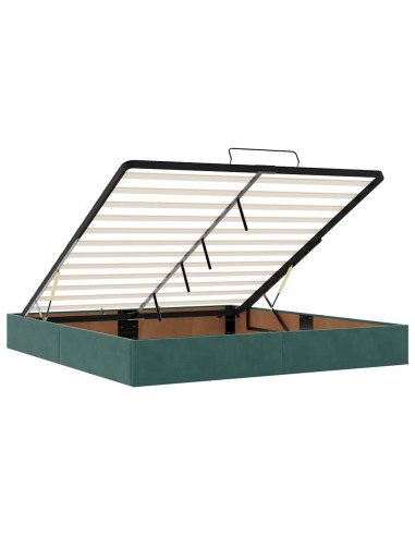 Struttura Letto Pouf con Materassi 180x200 cm Velluto