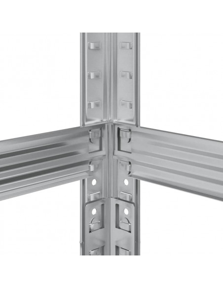 Ripiano per Pneumatici a 3 Strati Argento 110x40x200 cm Acciaio