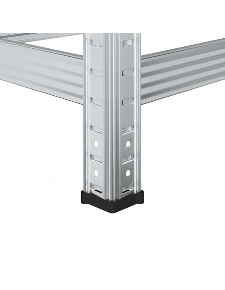 Ripiani Pneumatici a 3 Strati 2 pz Argento 110x40x200cm Acciaio