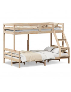 Letto a Castello 90x200/120x200 cm in Legno Massello di Pino