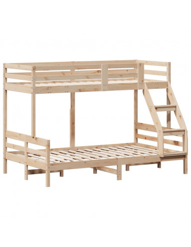 Letto a Castello 90x200/120x200 cm in Legno Massello di Pino