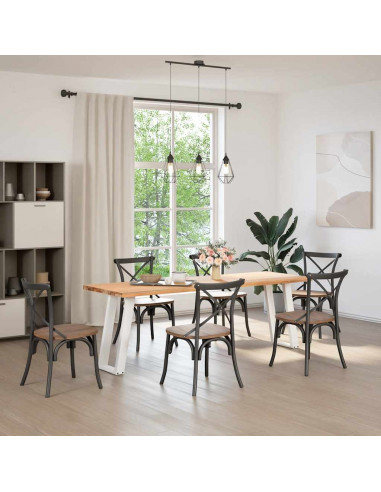 Gambe per tavolo consolle a forma di U 2 pz bianche 38x(72-73) cm in acciaio