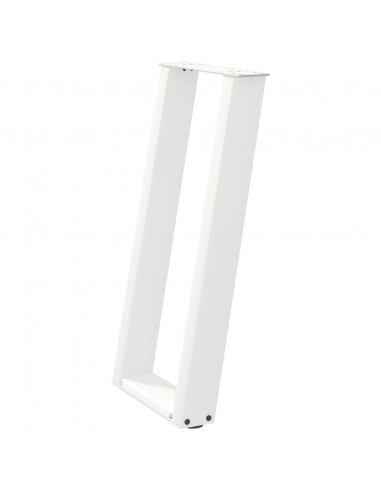 Gambe Tavolo Consolle a U 2 pz Bianco 28x(72-73) cm Acciaio