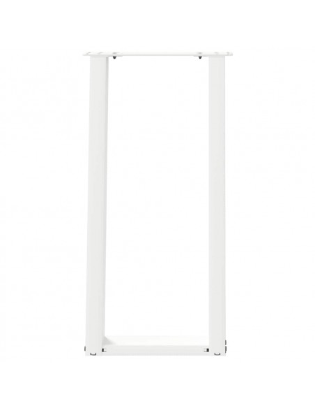 Gambe Tavolo Consolle a U 2 pz Bianco 28x(72-73) cm Acciaio