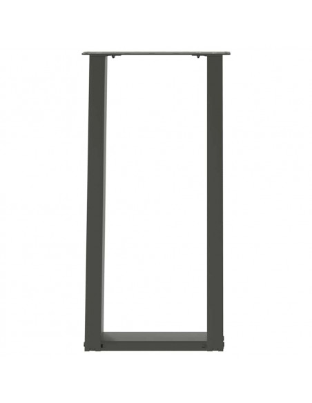 Gambe per tavolo consolle a forma di U 2 pz Antracite 38x(72-73) cm Acciaio