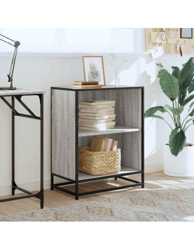 Libreria Grigio Sonoma 60x35x76 cm in Legno Multistrato