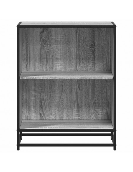 Libreria Grigio Sonoma 60x35x76 cm in Legno Multistrato