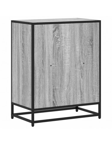 Libreria Grigio Sonoma 60x35x76 cm in Legno Multistrato