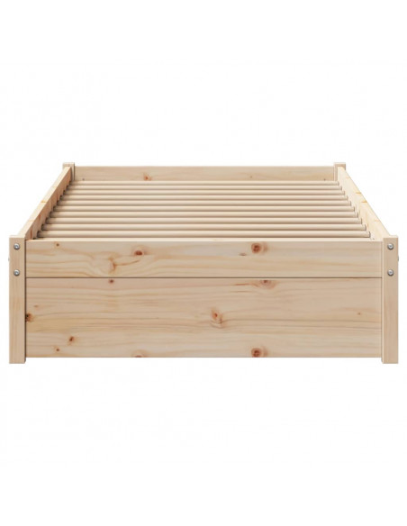 Letto senza Materasso 90x200 cm in Legno Massello di Pino