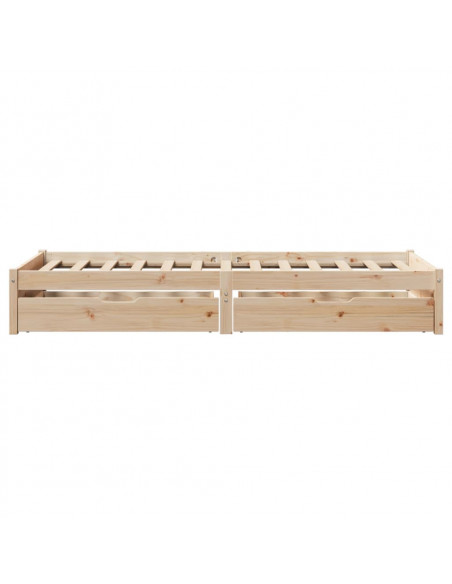 Letto senza Materasso 90x200 cm in Legno Massello di Pino