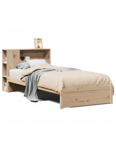 Letto Libreria senza Materasso 100x200 cm in Legno di Pino