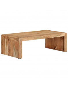 Tavolino da Salotto 110x55x35 cm in Legno Massello di Acacia