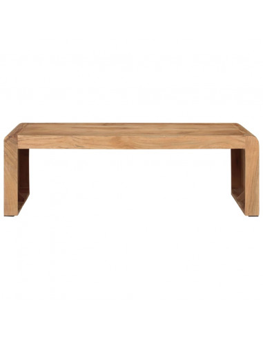 Tavolino da Salotto 110x55x35 cm in Legno Massello di Acacia