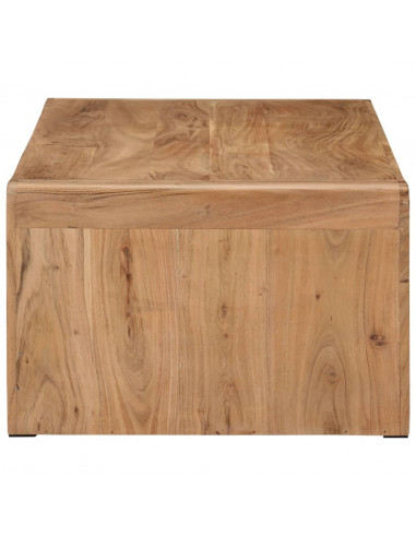 Tavolino da Salotto 110x55x35 cm in Legno Massello di Acacia