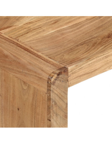 Tavolino da Salotto 110x55x35 cm in Legno Massello di Acacia