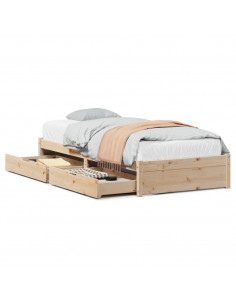 Giroletto senza Materasso 100x200 cm in Legno Massello di Pino