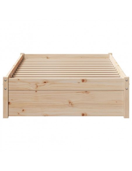 Giroletto senza Materasso 100x200 cm in Legno Massello di Pino