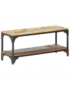 Tavolino da Salotto 90x30x40 cm in Legno Massello di Recupero