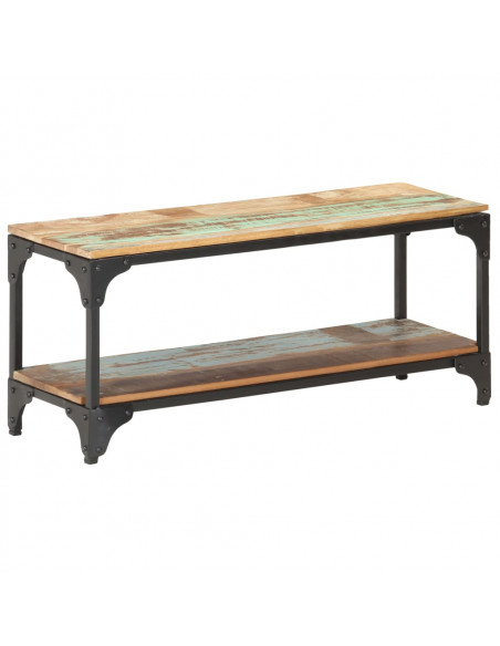 Tavolino da Salotto 90x30x40 cm in Legno Massello di Recupero