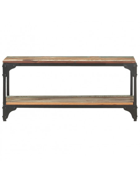 Tavolino da Salotto 90x30x40 cm in Legno Massello di Recupero