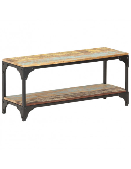 Tavolino da Salotto 90x30x40 cm in Legno Massello di Recupero