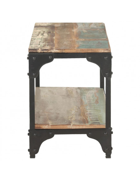 Tavolino da Salotto 90x30x40 cm in Legno Massello di Recupero