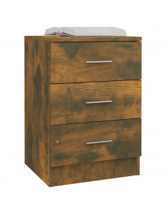 Comodino Rovere Fumo 38x35x56 cm in Legno Multistrato 2