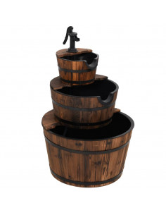Fontana d'Acqua con Pompa 60x60x94 cm Legno Massello di Abete