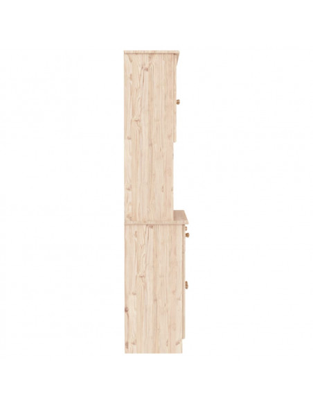 Credenza ALTA 77x35x165 cm in Legno Massello di Pino
