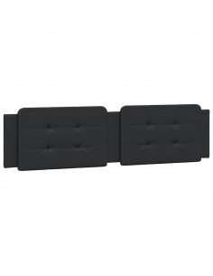 Giroletto con Testiera Nero 160x200 cm in Similpelle 2