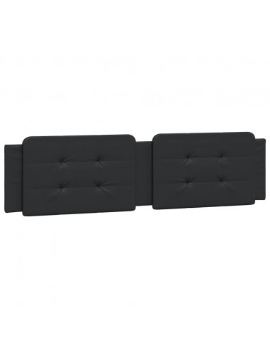 Letto con Materasso Nero 160x200 cm in Similpelle