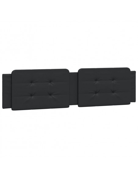 Letto con Materasso Nero 160x200 cm in Similpelle