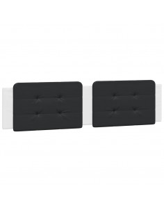 Cuscino Testiera Nero e Bianco 200 cm in Similpelle