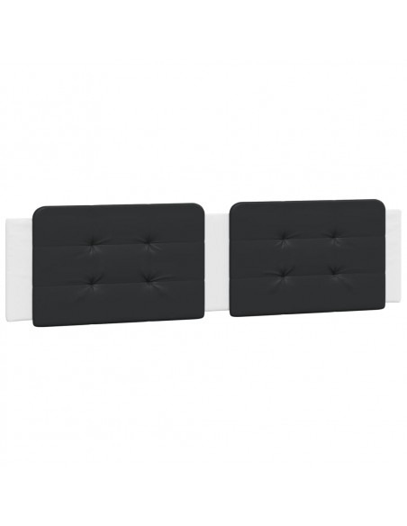 Cuscino Testiera Nero e Bianco 200 cm in Similpelle