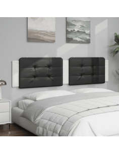 Cuscino Testiera Nero e Bianco 200 cm in Similpelle 2