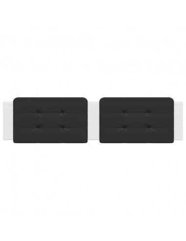 Cuscino Testiera Nero e Bianco 200 cm in Similpelle