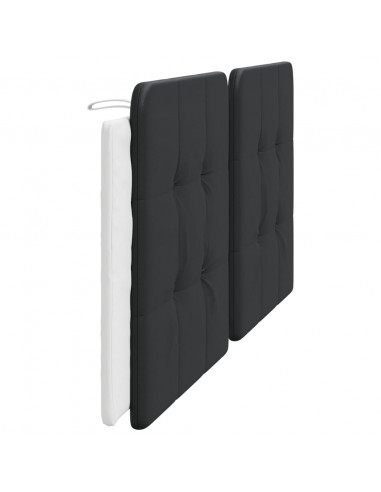 Cuscino Testiera Nero e Bianco 200 cm in Similpelle