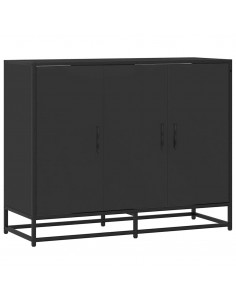 Credenza Nera 94x35x76 cm in Legno Multistrato