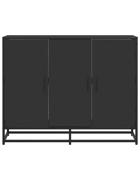 Credenza Nera 94x35x76 cm in Legno Multistrato