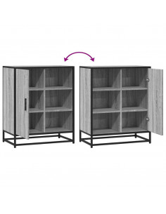 Credenza Grigio Sonoma 62x35x76 cm in Legno Multistrato