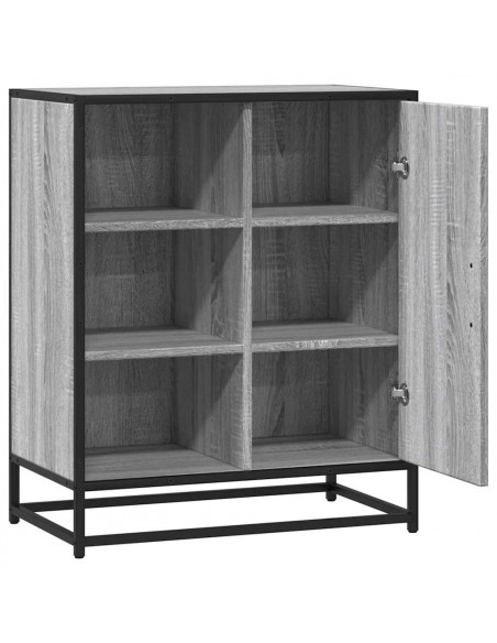 Credenza Grigio Sonoma 62x35x76 cm in Legno Multistrato