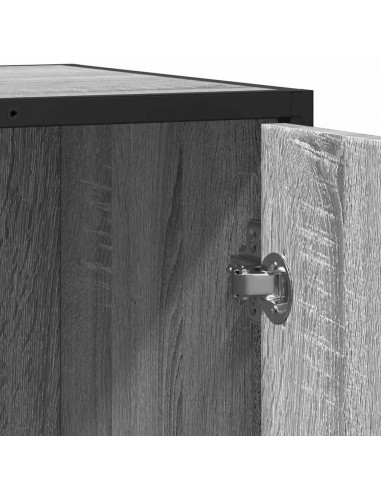 Credenza Grigio Sonoma 62x35x76 cm in Legno Multistrato