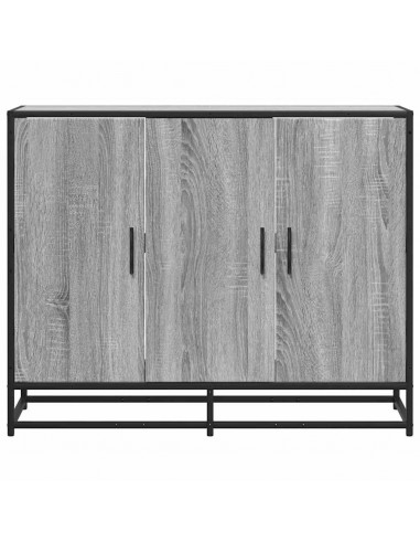 Credenza Grigio Sonoma 94x35x76 cm in Legno Multistrato