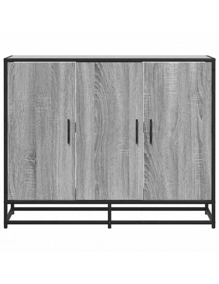 Credenza Grigio Sonoma 94x35x76 cm in Legno Multistrato