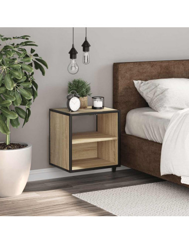 Comodino a Muro Rovere Sonoma 40x31x39,5 cm