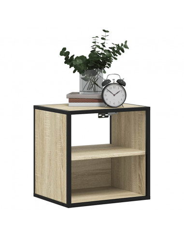 Comodino a Muro Rovere Sonoma 40x31x39,5 cm
