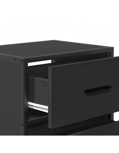 Comodino a Muro Nero 40x31x39,5 cm