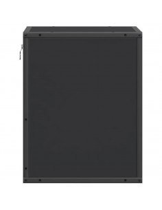 Comodino a Muro Nero 40x31x39,5 cm