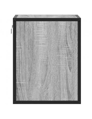 Comodino a Muro Grigio Sonoma 40x31x39,5 cm