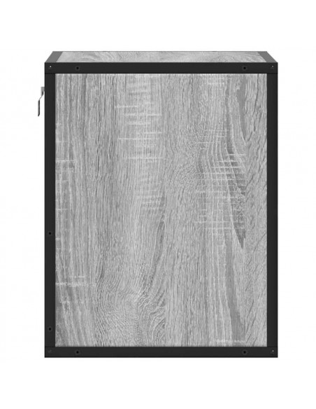 Comodino a Muro Grigio Sonoma 40x31x39,5 cm